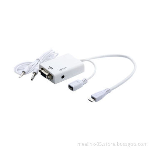 MHL to VGA + Audio Cable for Samsung/LG/HTC Mobile PhoneNew